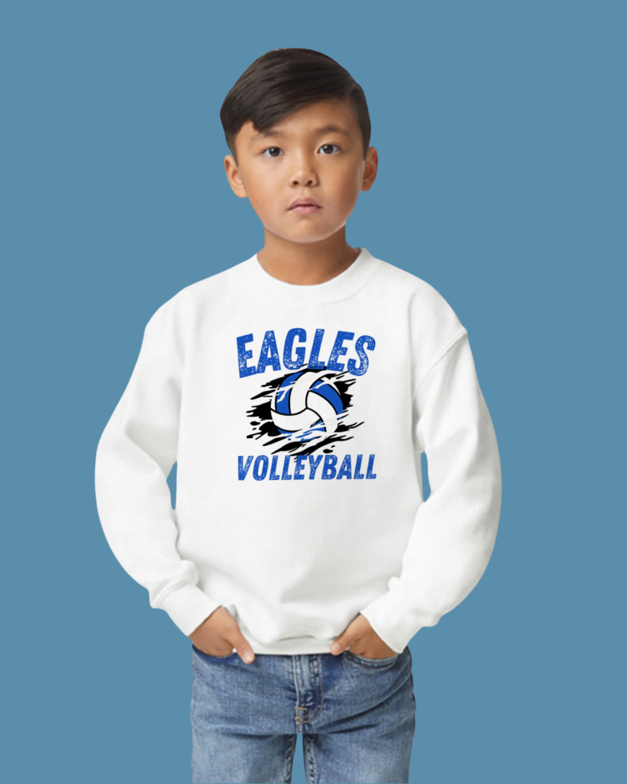 FBCS - Youth Crewneck Sweatshirt - Volleyball