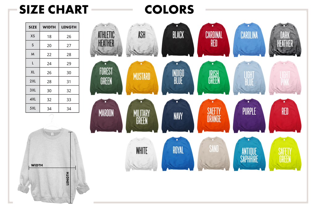 Adult Unisex Crewneck Sweatshirt - Gildan Brand