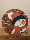 “Hi” Snowman Winter Welcome Sign