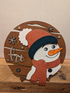 “Hi” Snowman Winter Welcome Sign