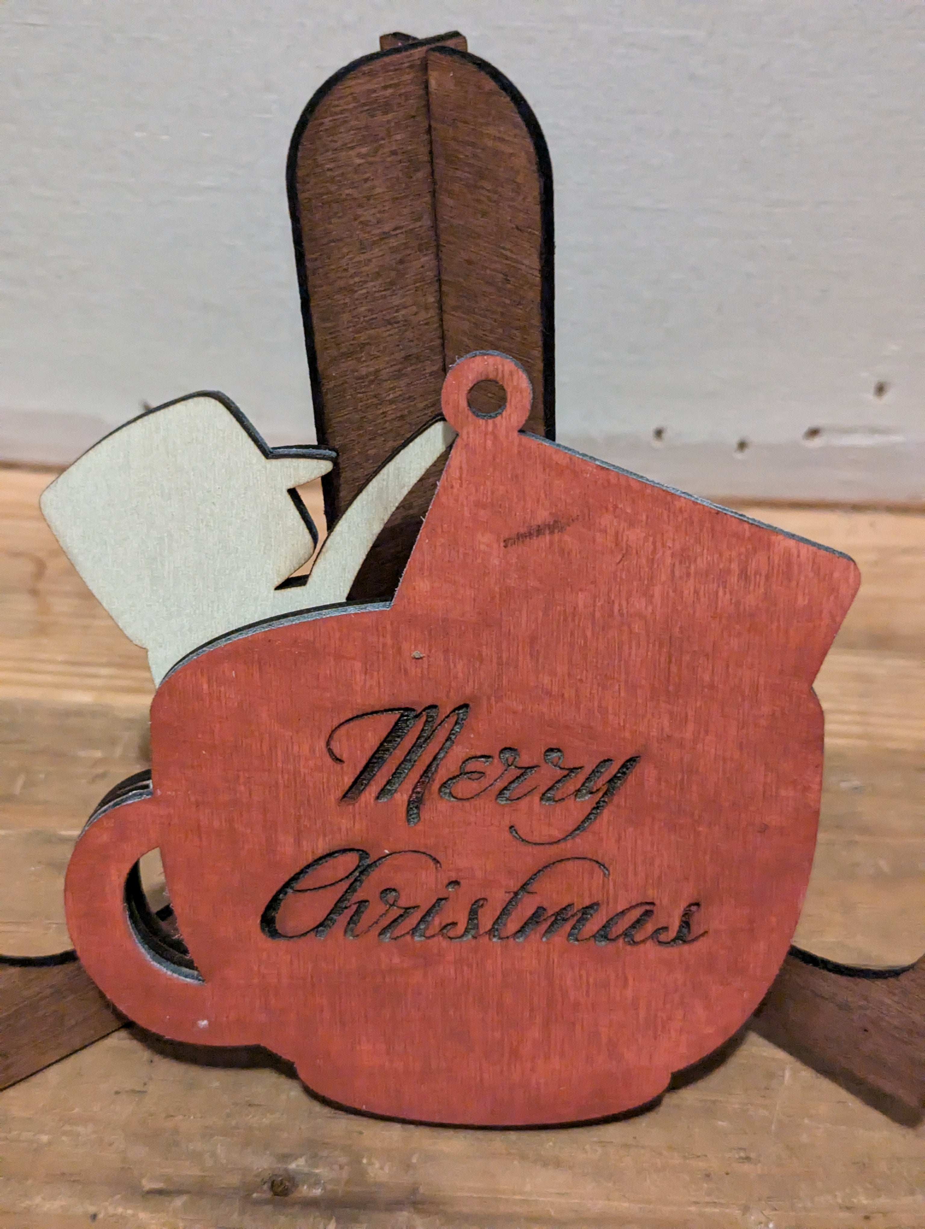 Personalized Snowman Cocoa Cup Money Holder Ornament