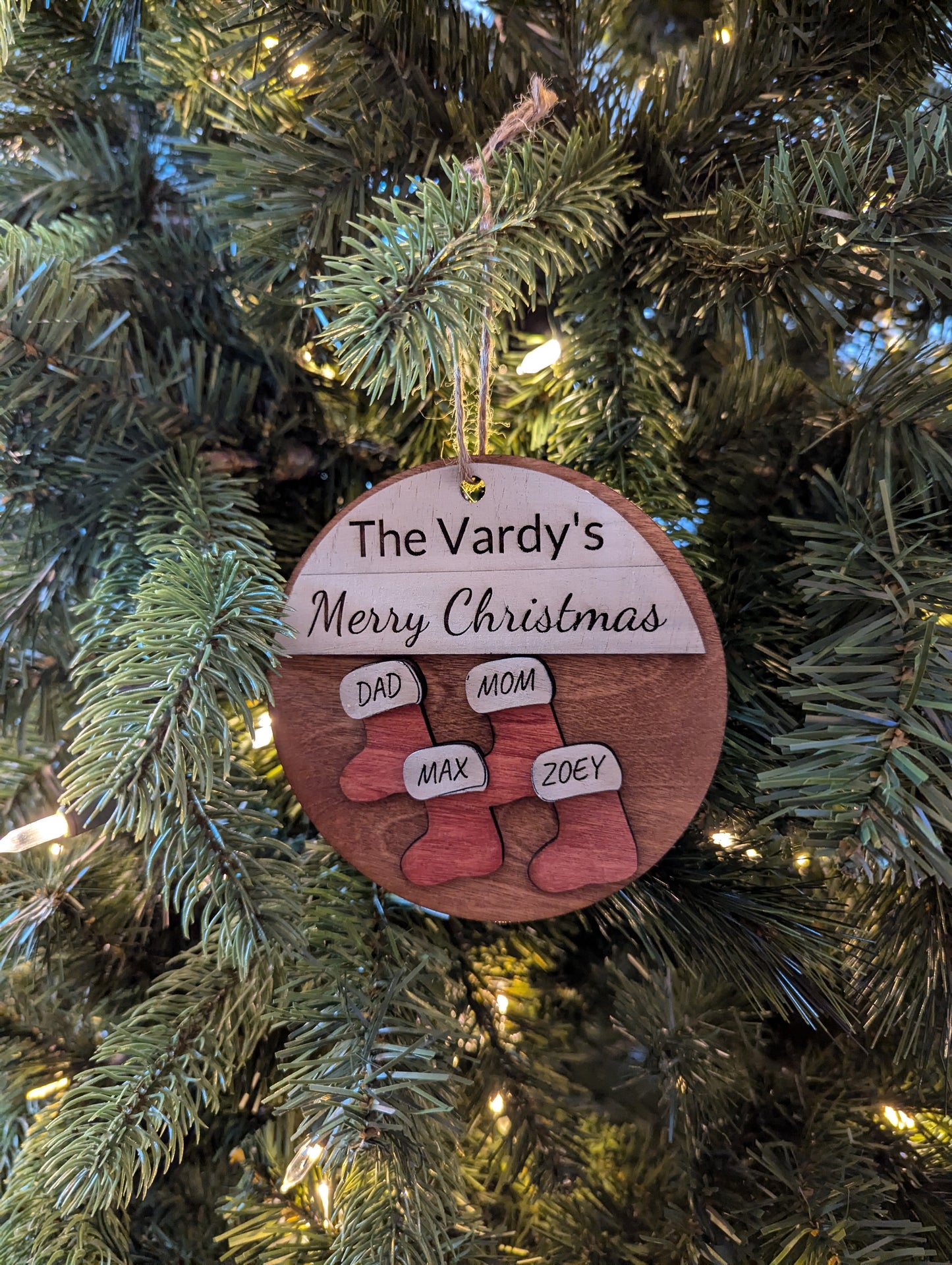 Personalized Family Stocking Ornament