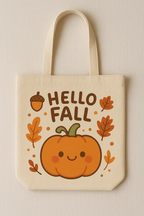 Personalized Hello Fall Tote Bag - Fall