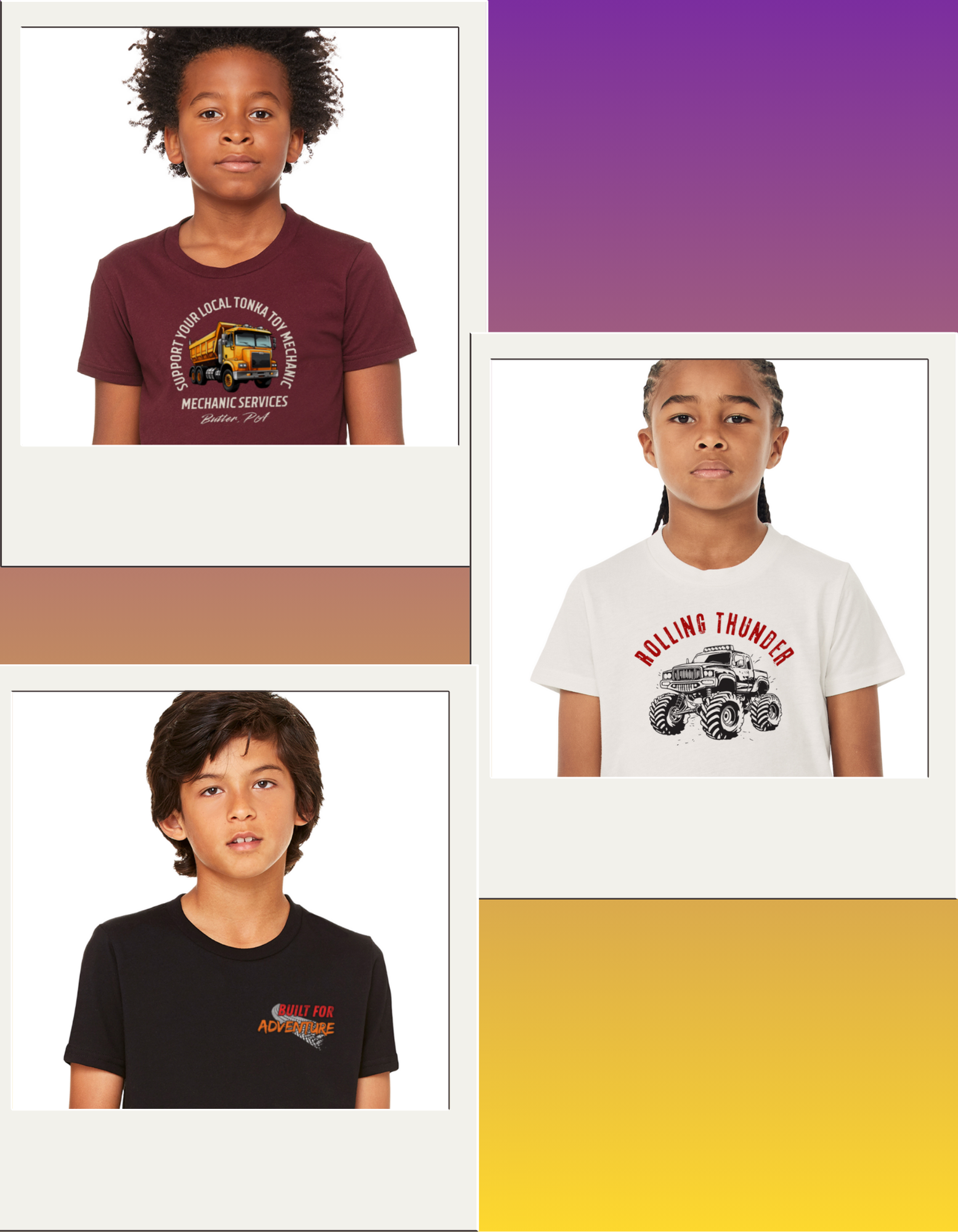 Youth Boys Car Collection Shirts
