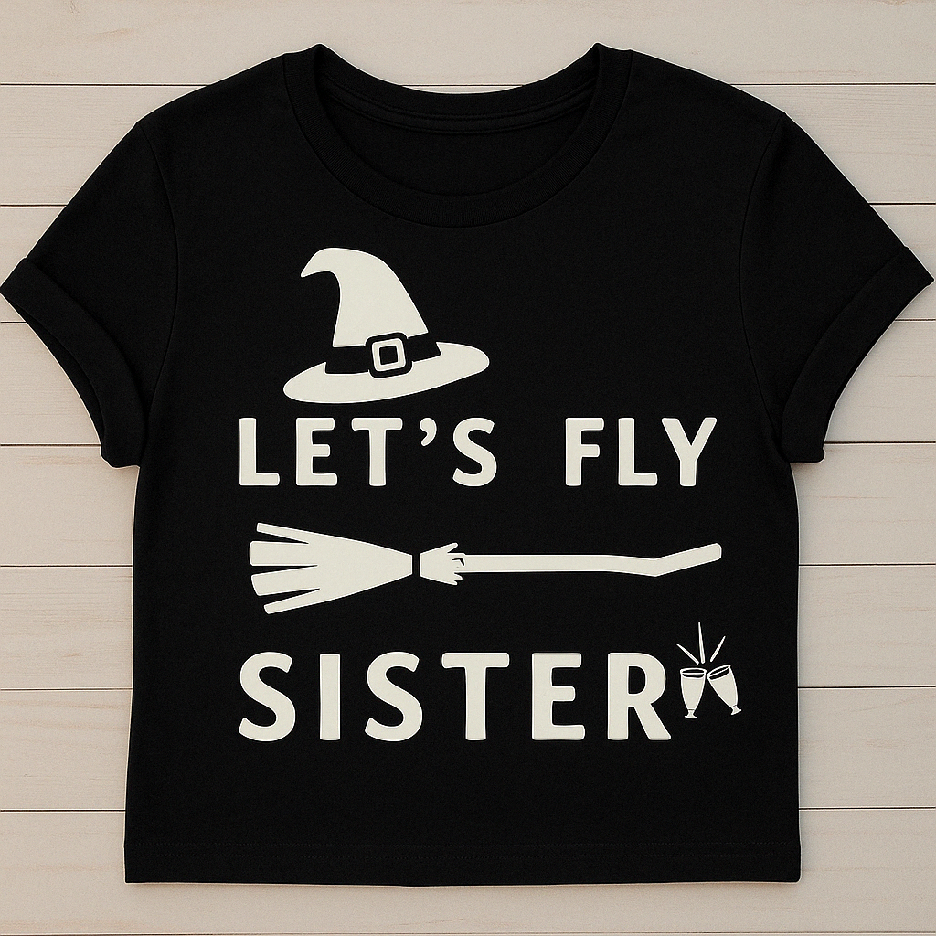 Halloween Let's Fly, Sister Design (Adult & Youth Unisex Sizes)