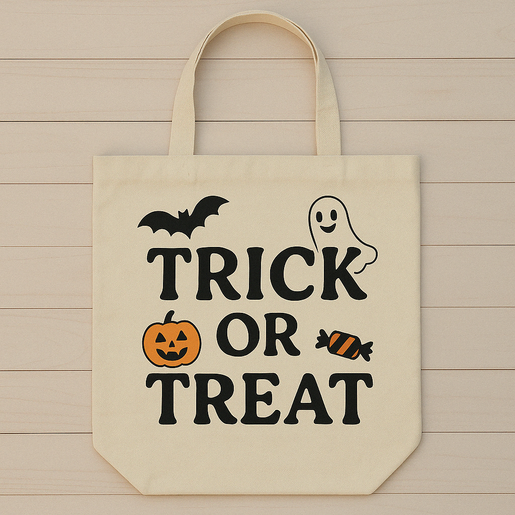 Personalized Trick or Treat Canvas Bag - Halloween