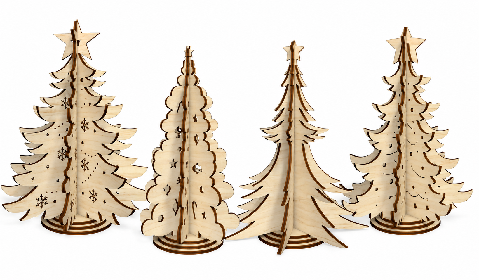 3D Wooden Christmas Tree