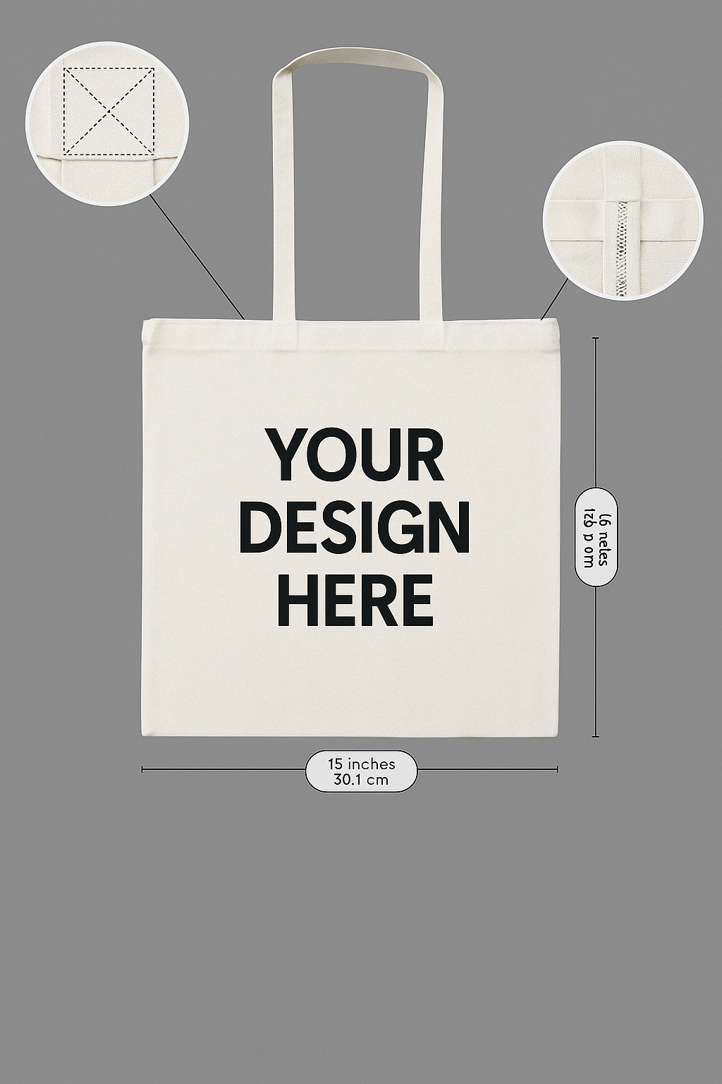 Customizable Reinforced Tote Bag