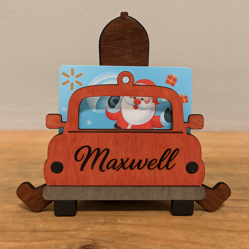Personalized Holiday Road Trip Money Holder Ornament