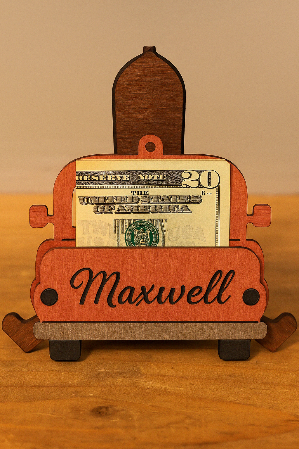 Personalized Holiday Road Trip Money Holder Ornament