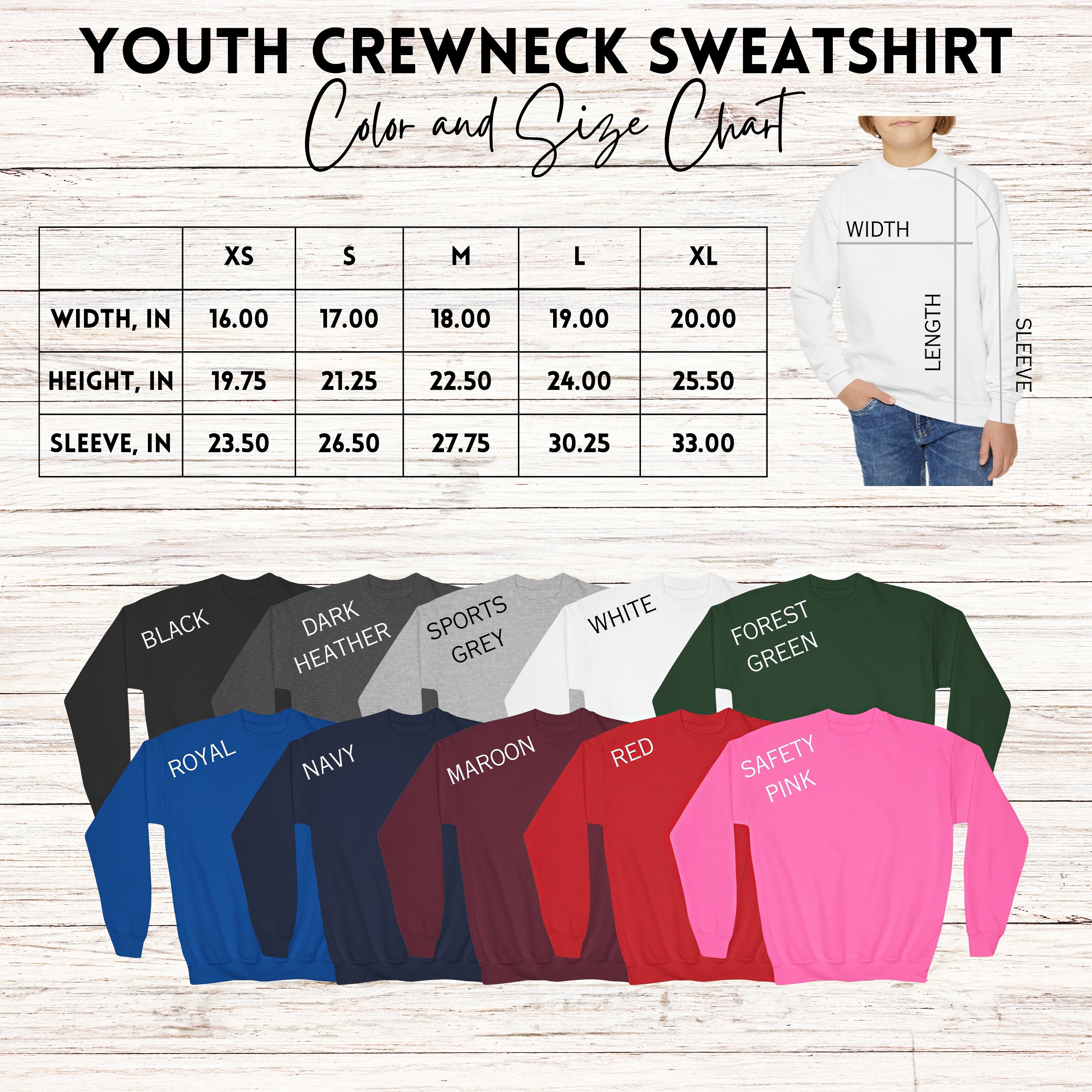 Youth Unisex Crewneck Sweatshirt - Gildan Brand