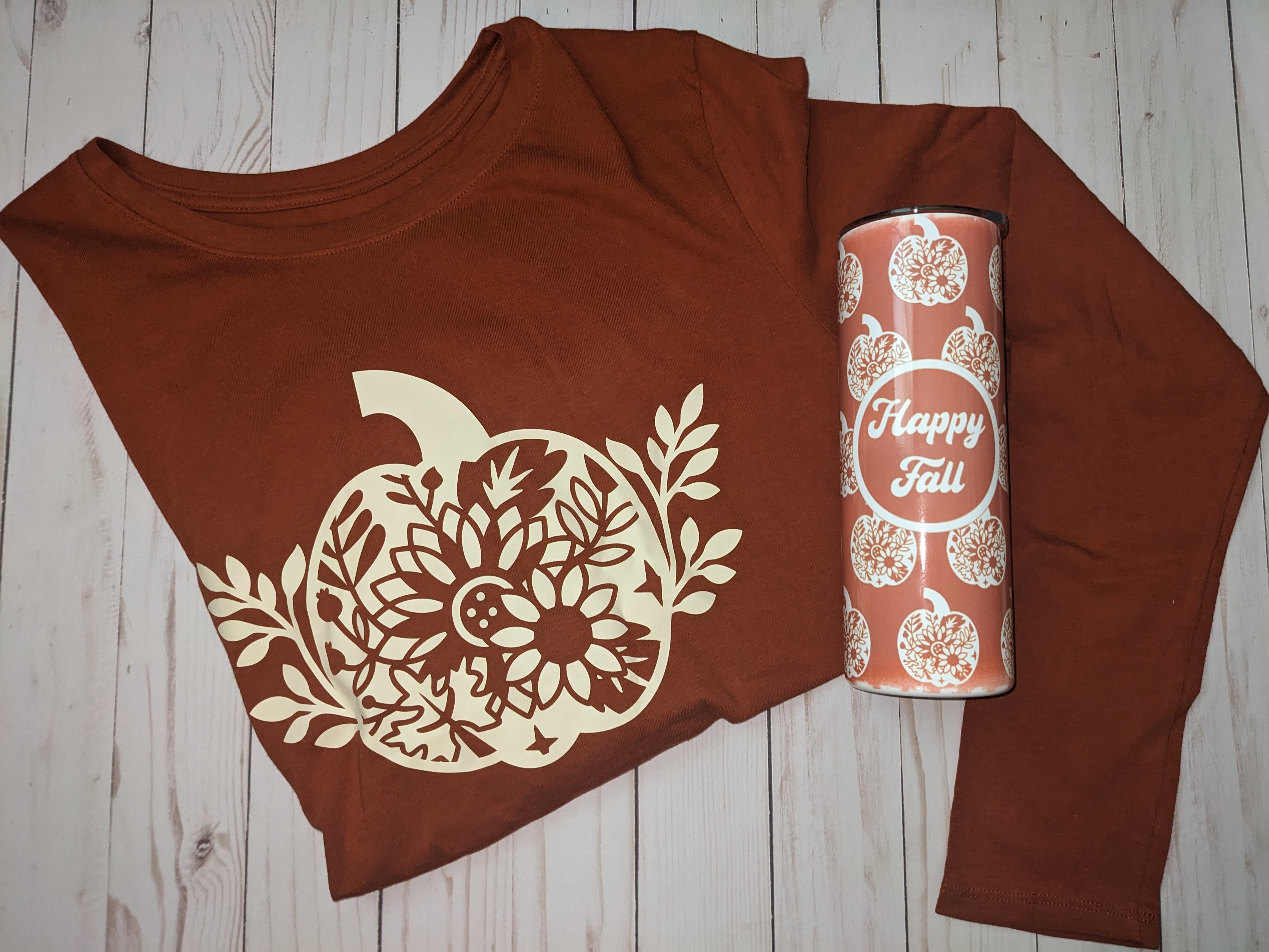 Floral Pumpkin Design (Adult & Youth Unisex Sizes)