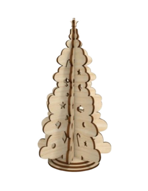 3D Wooden Christmas Tree