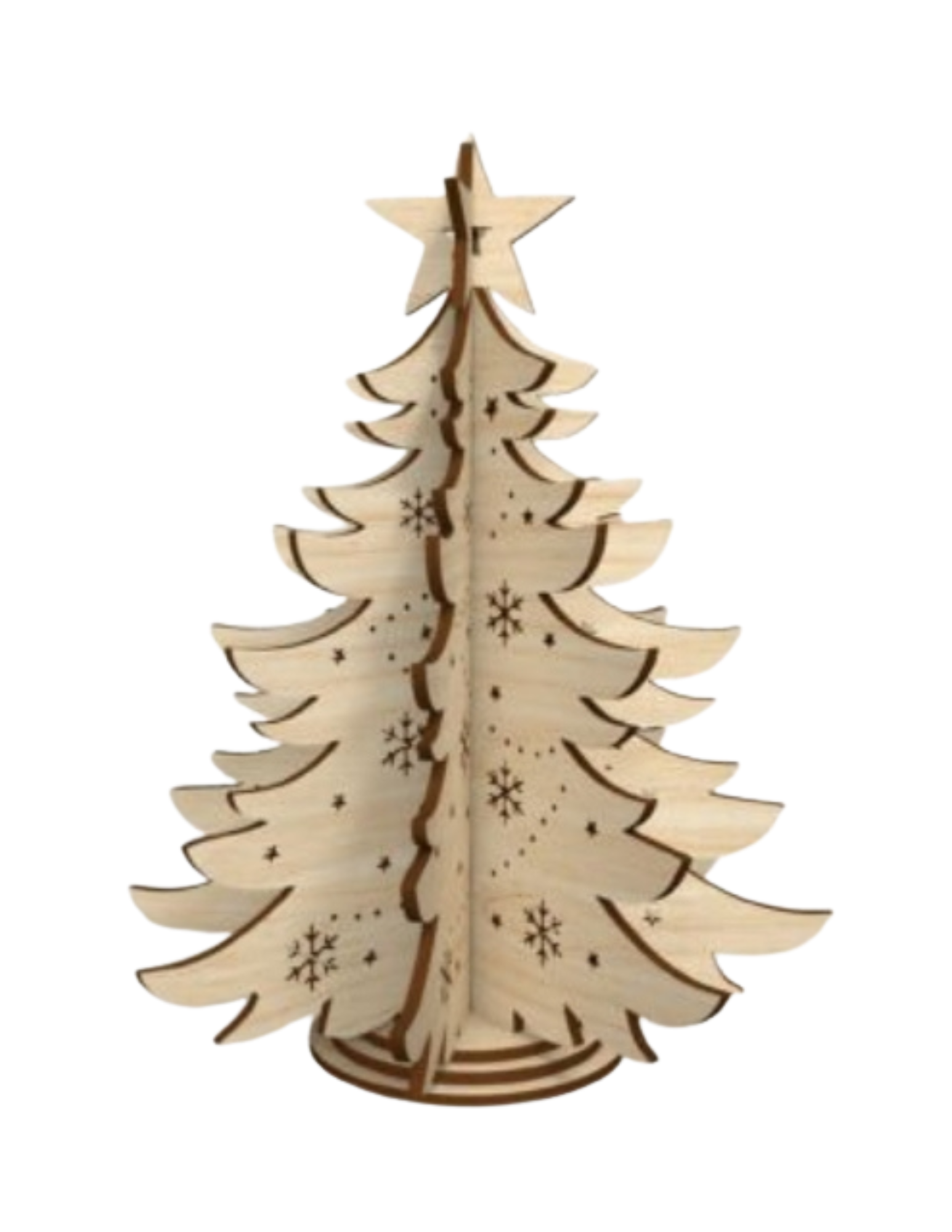 3D Wooden Christmas Tree