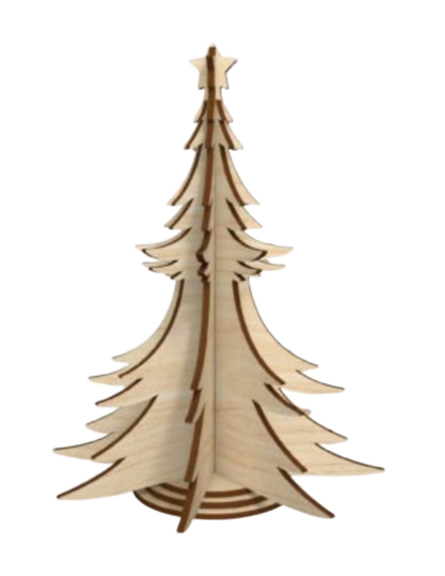 3D Wooden Christmas Tree