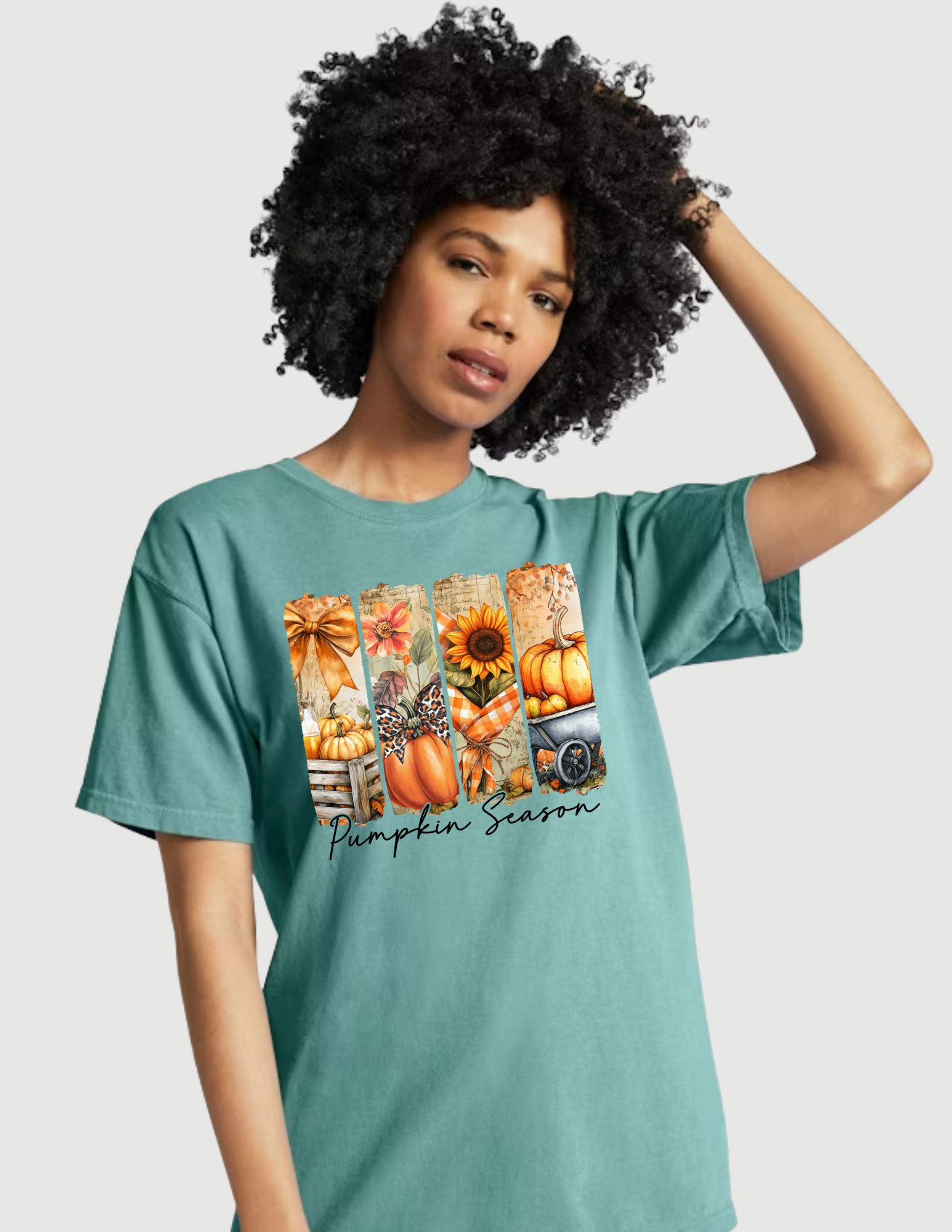 Pumpkin Season Comfort Colors T-Shirt – Emerald (Adult)