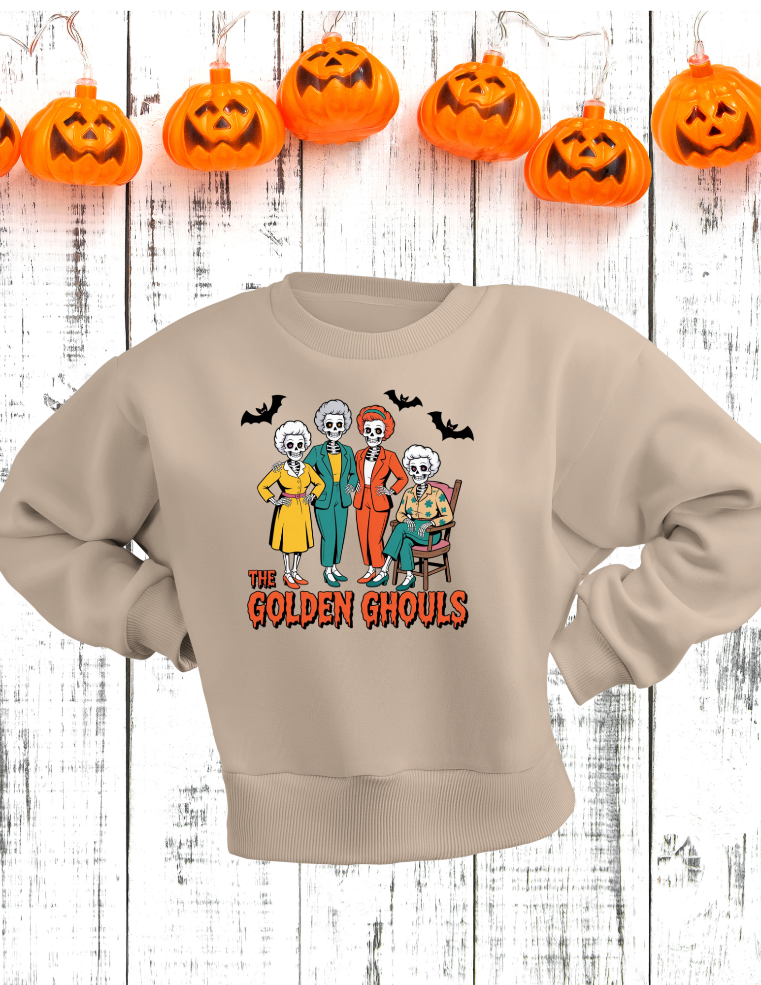 Golden Ghouls Jerzees NuBlend® Fleece Crew – Sandstone (Adult)