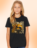 Floral Raccoon Checkered Collection – Youth &amp; Adult Tees, Long Sleeves &amp; Sweatshirts
