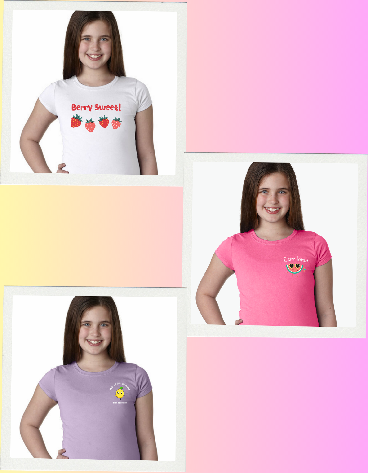 Youth Girls Fruit Collection Shirts