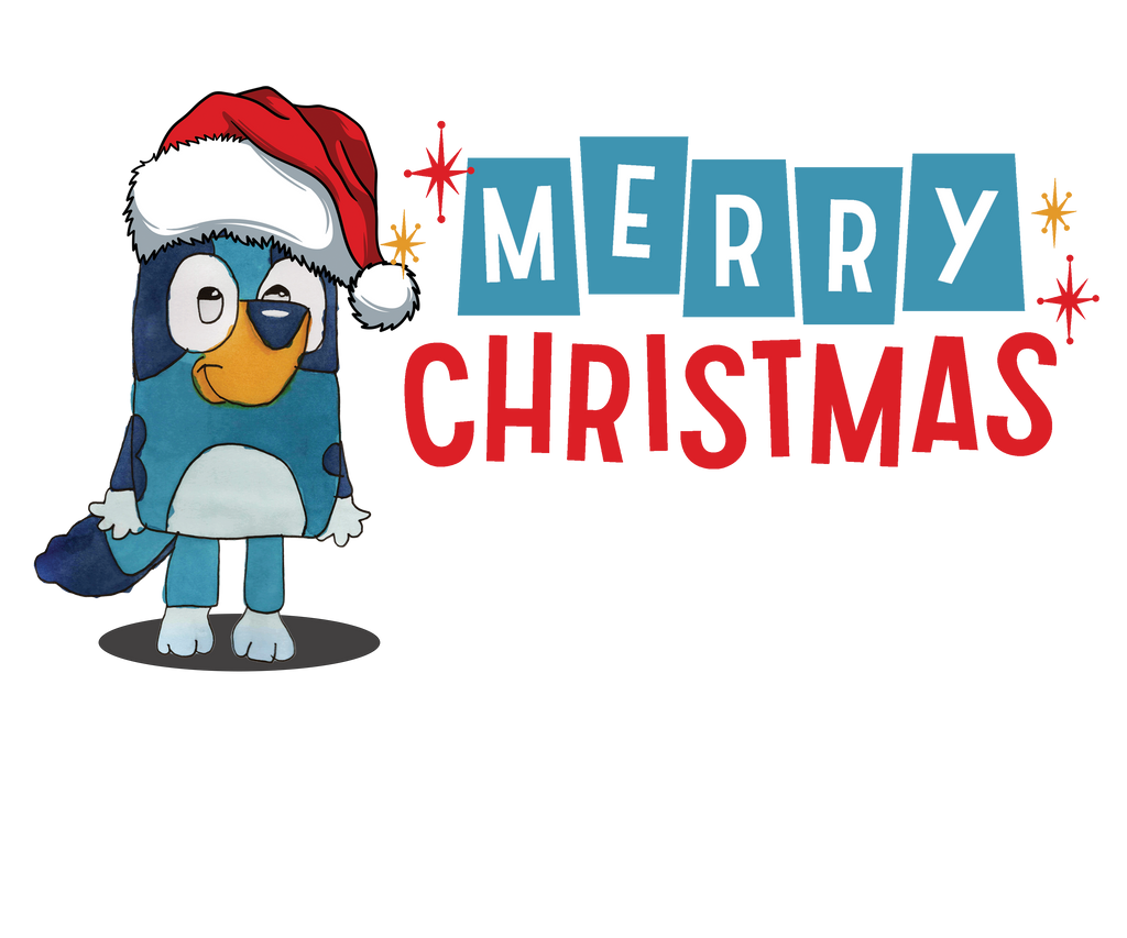 Bluey's Christmas Cheer (Adult & Youth Sizes) -by After School Sketch