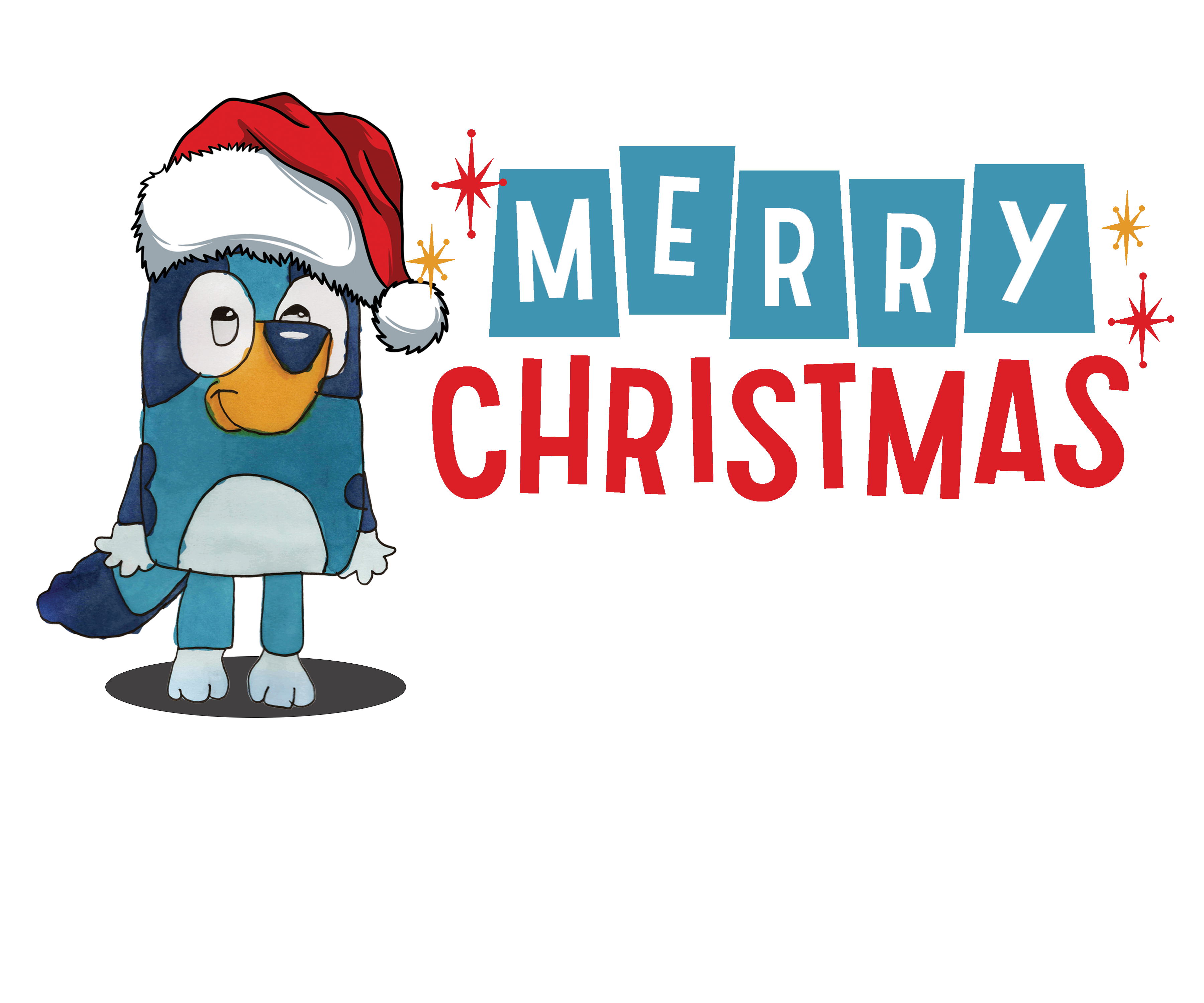 Bluey's Christmas Cheer (Adult & Youth Sizes) -by After School Sketch