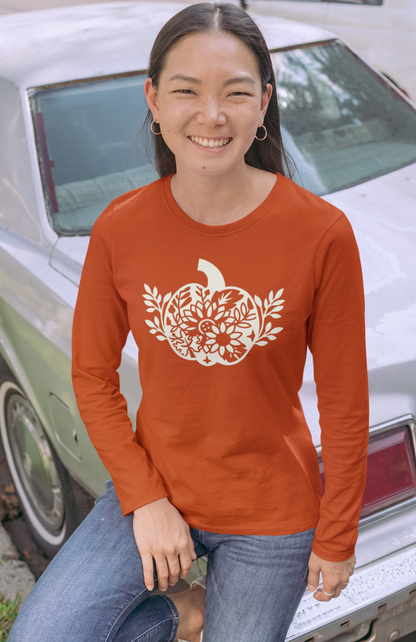 Floral Pumpkin Design (Adult & Youth Unisex Sizes)