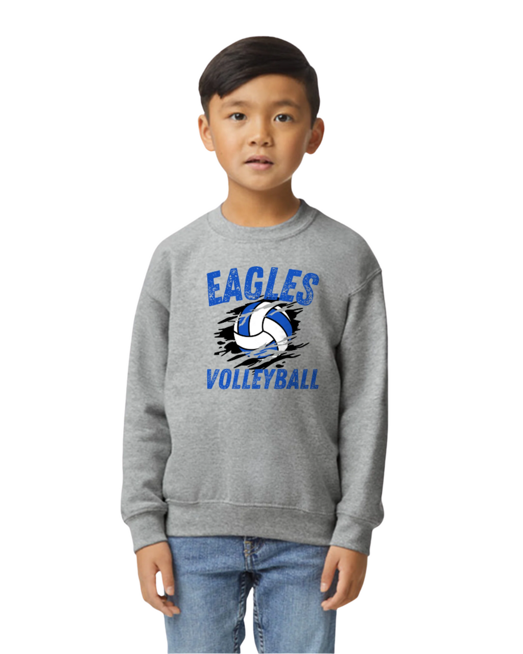 FBCS - Youth Crewneck Sweatshirt - Volleyball